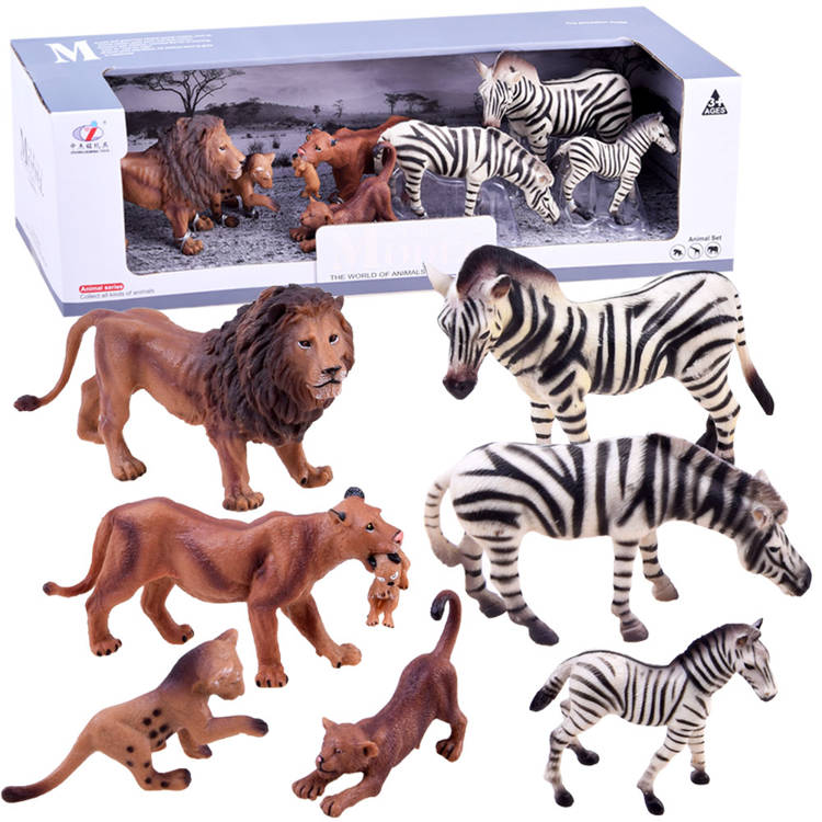 mamido Súprava zvieratiek SAFARI figúrky lev, zebra
