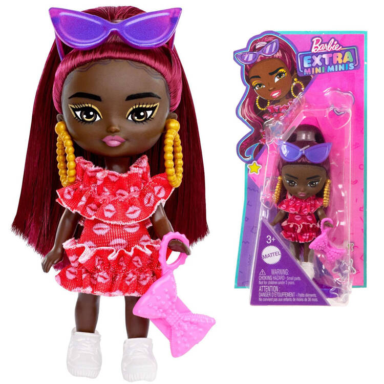 Štýlová módna bábika Barbie Extra Mini Minis HLN47