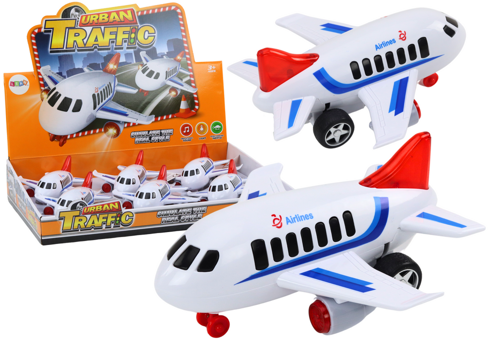 mamido Osobné lietadlo s efektmi a trecím pohonom bielej