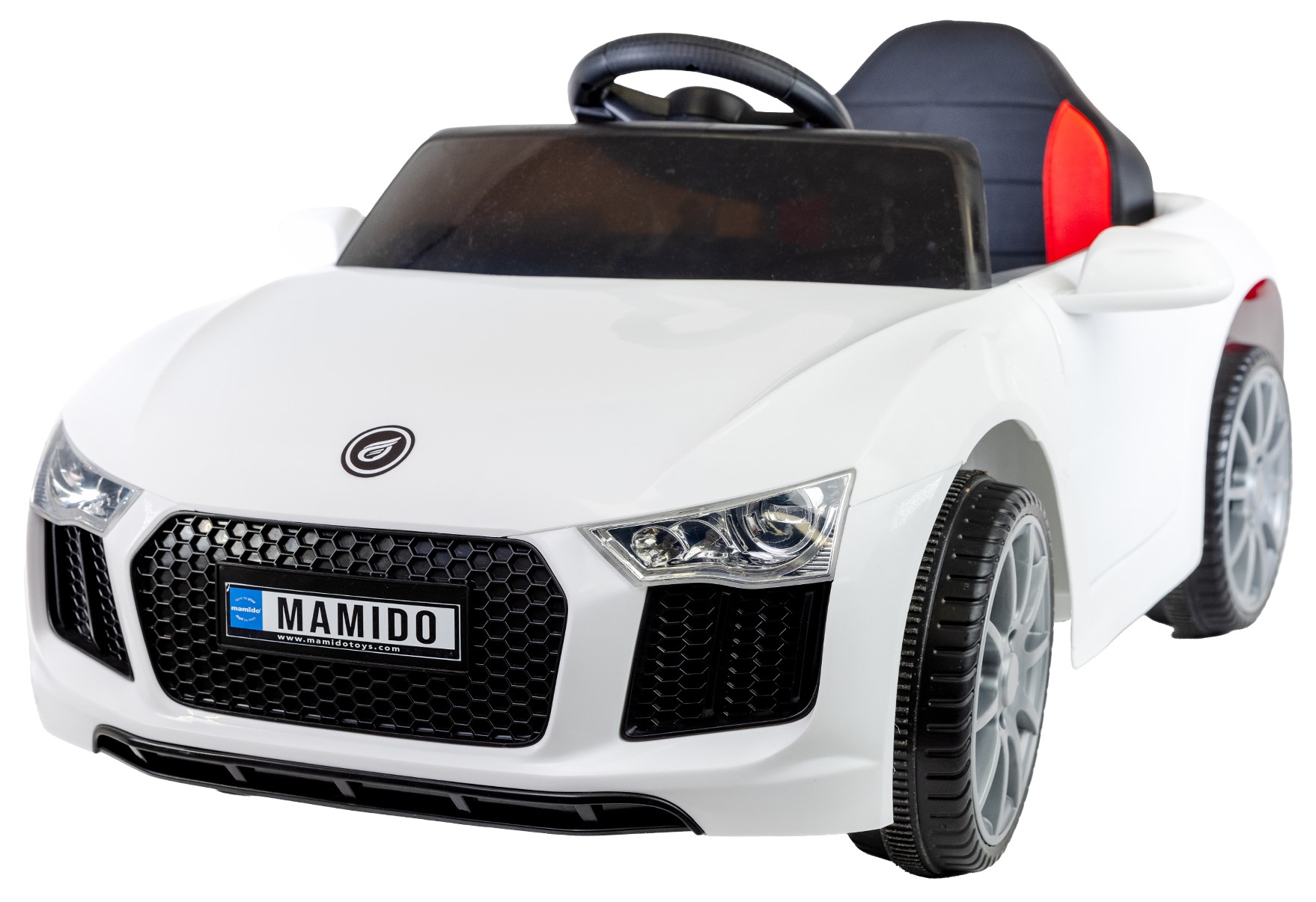 Elektrické autíčko Fast Wing eko-koža biele