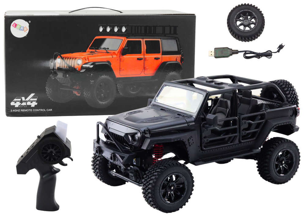mamido Terénne autíčko Off-road na diaľkové ovládanie RC 4x4 čierne