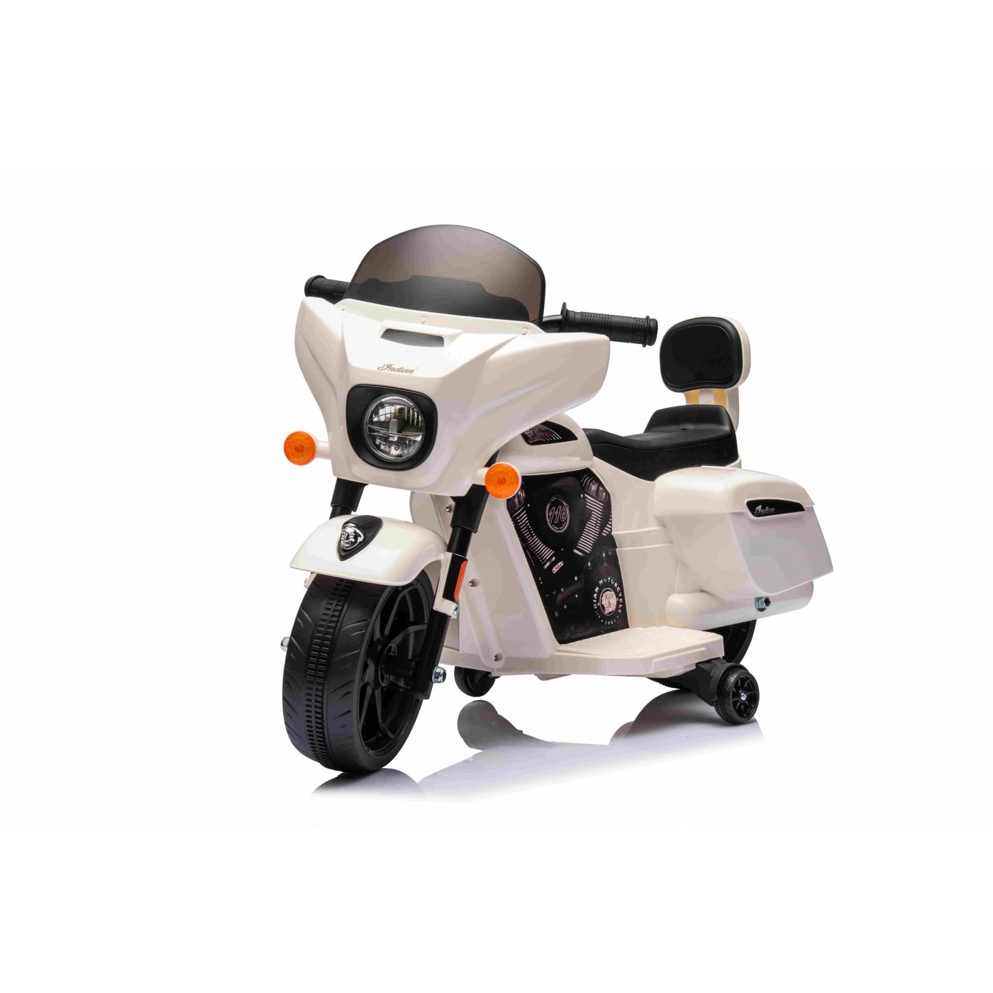 mamido Detská elektrická motorka Chopper INDIAN biela