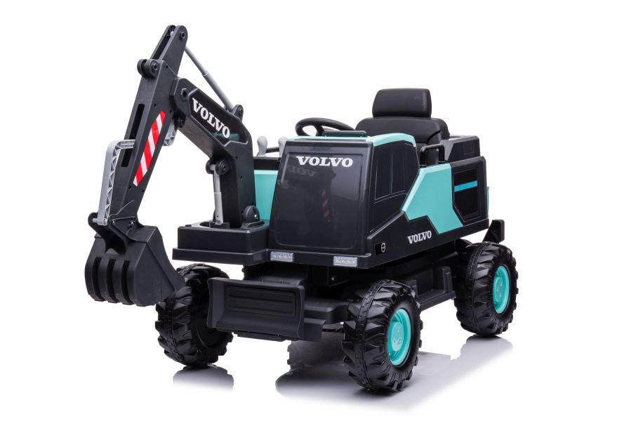 Detský elektrický bager Volvo modrý