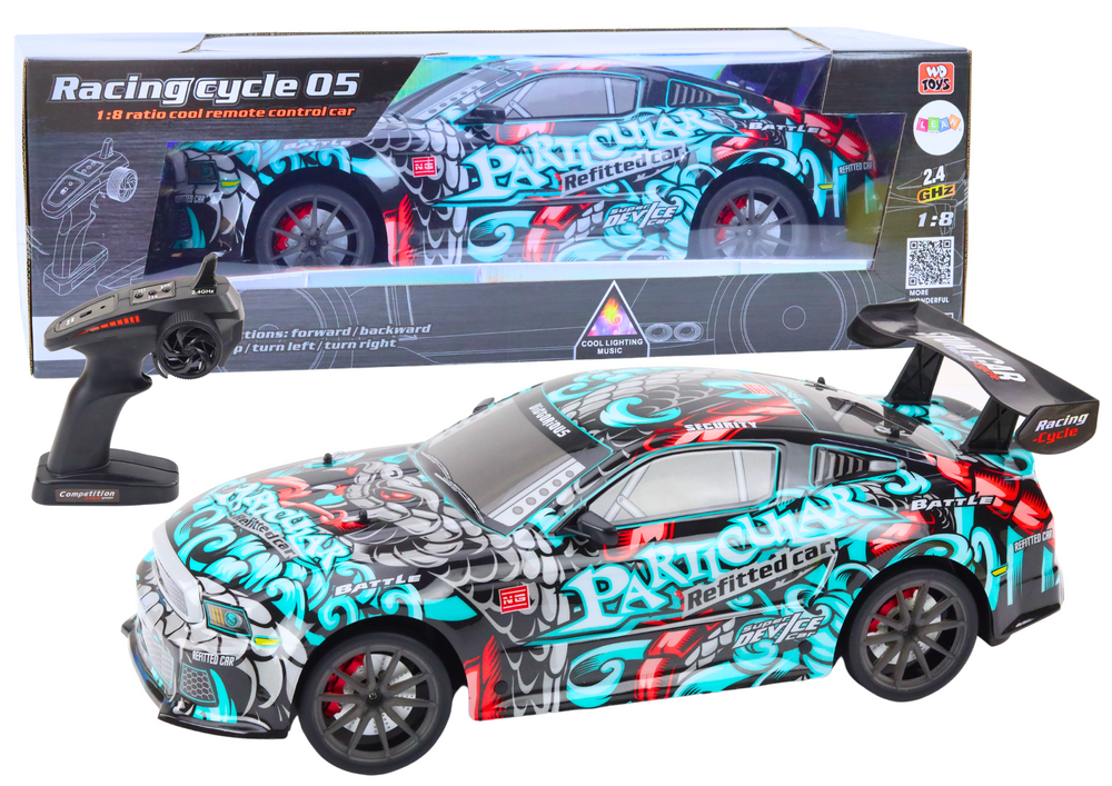 mamido Športové auto na diaľkové ovládanie RC 1:8 graffiti