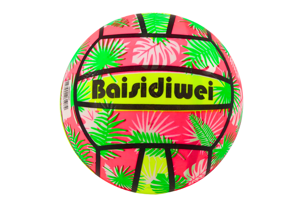 mamido Gumová lopta s listami 24 cm ružová