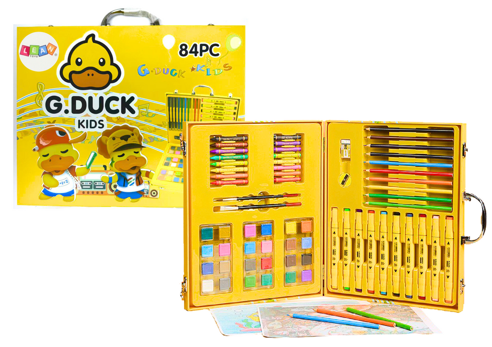 mamido Umelecká sada v kufríku žltá kačica 84 kusov