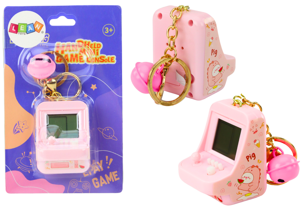 mamido Elektronická vrecková hra Tetris prívesok ružový