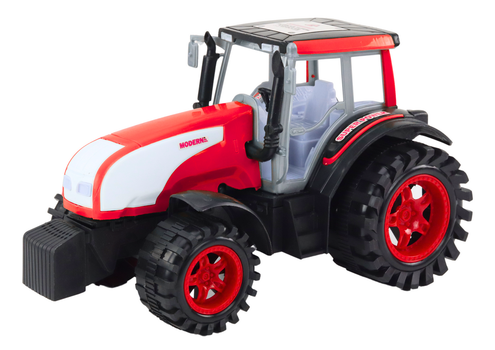 mamido Veľký poľnohospodársky traktor s pohonom červený