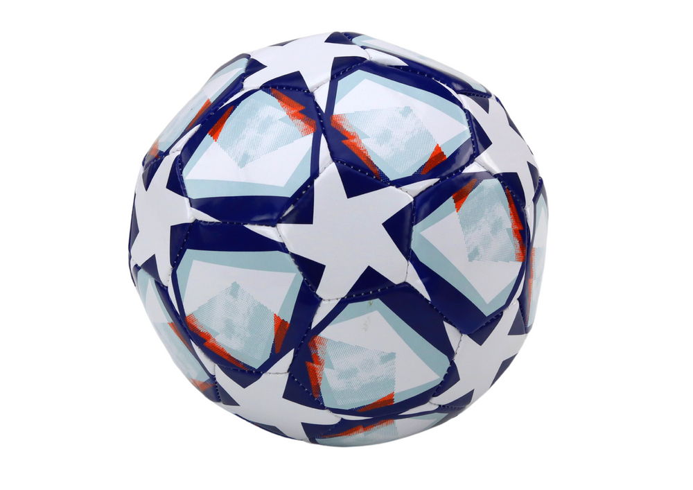 mamido Futbalová lopta 24 cm s hviezdami biela