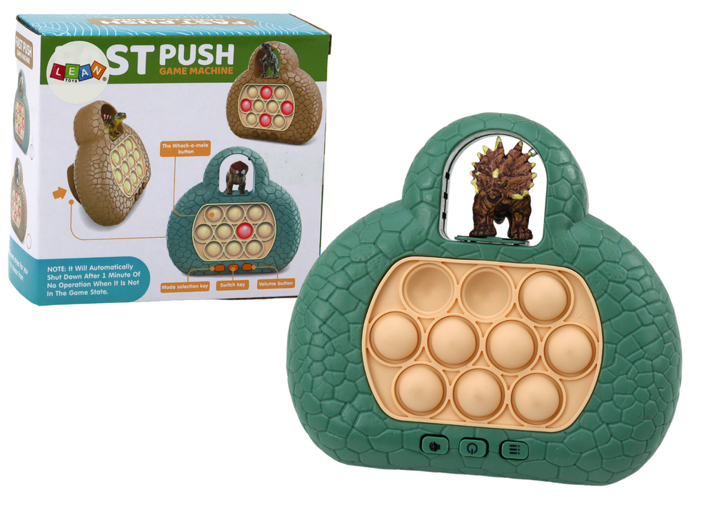 mamido Senzorická hra Pop It dinosaurus s efektmi zelená