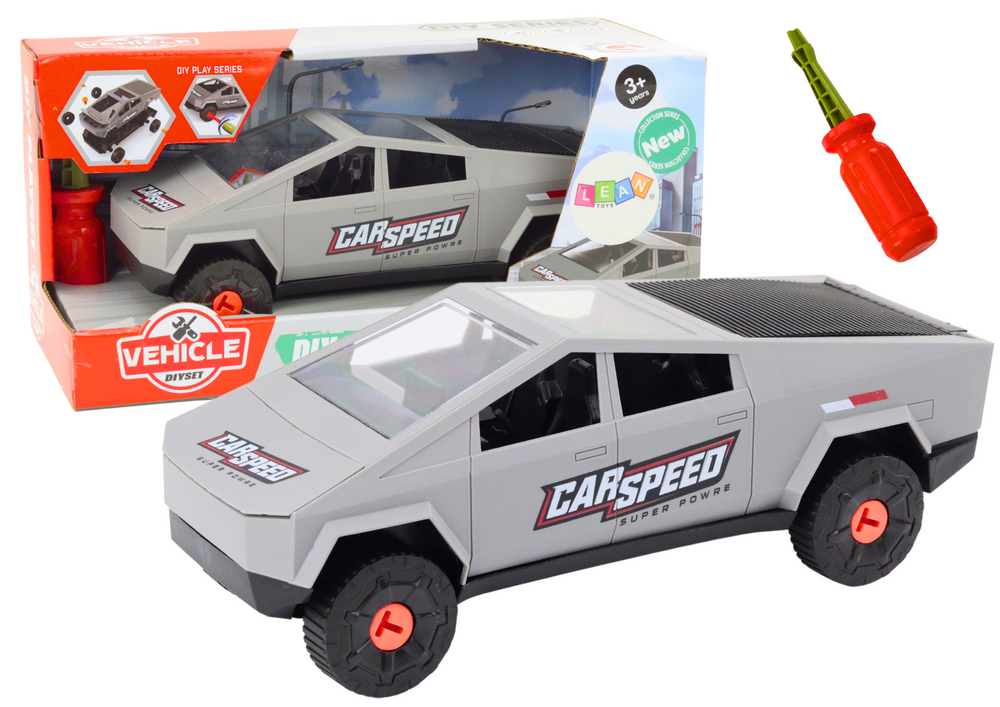 mamido Montážne auto so skrutkovačom šedej