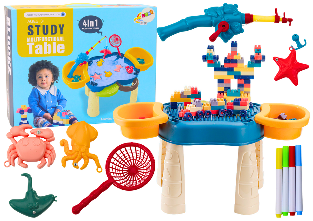 mamido Vzdelávací multifunkčný stolček 4v1
