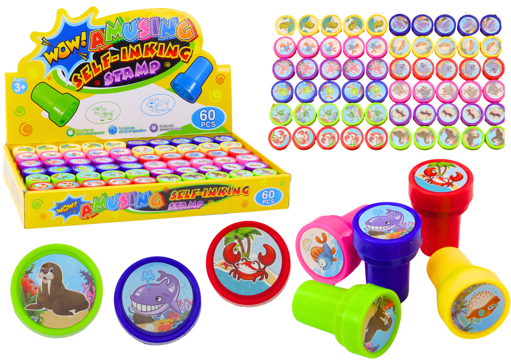 mamido Dekoračné pečiatky 12 motívov vodných zvierat 6 farieb