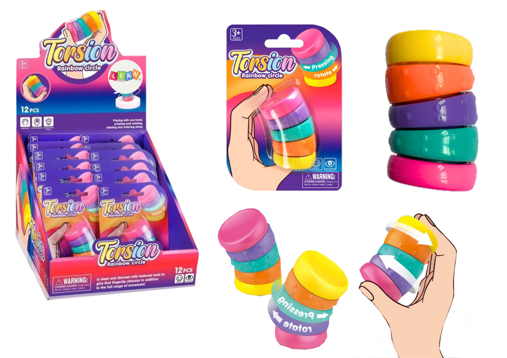 mamido Senzorická hračka rotujúca krúžky dúhové