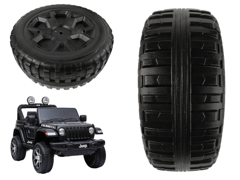 mamido Náhradné koleso EVA s puklicou na elektrické vozidlo Jeep Wrangler Rubicon
