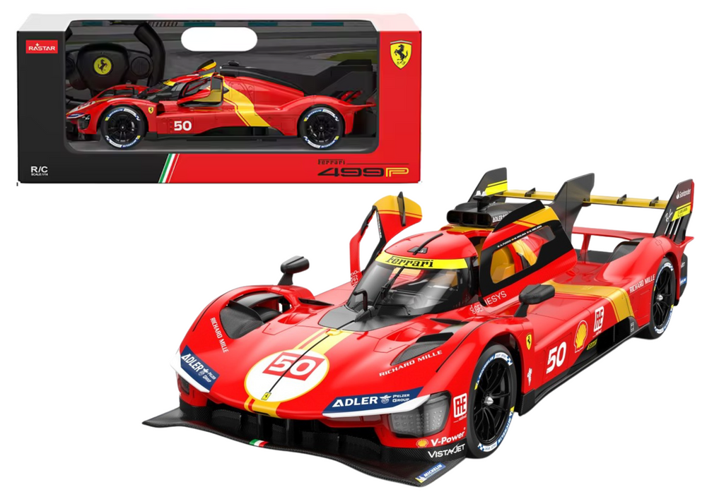 mamido Športové autíčko Ferrari 499P na diaľkové ovládanie RC 1:24 červené