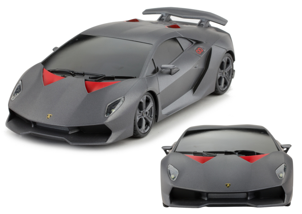 Športové autíčko Lamborghini Sesto Elemento na diaľkové ovládanie RC 1:18 sivé