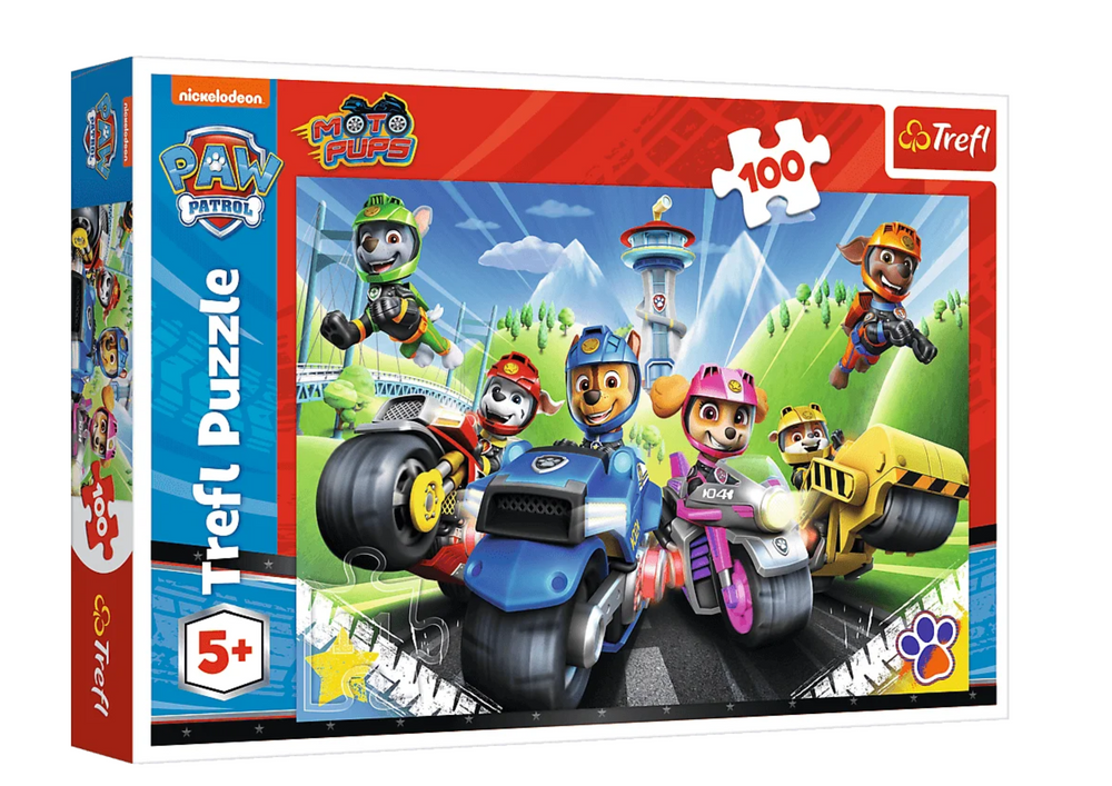 Puzzle Tlapková patrola na motorkách 100 dielikov Trefl
