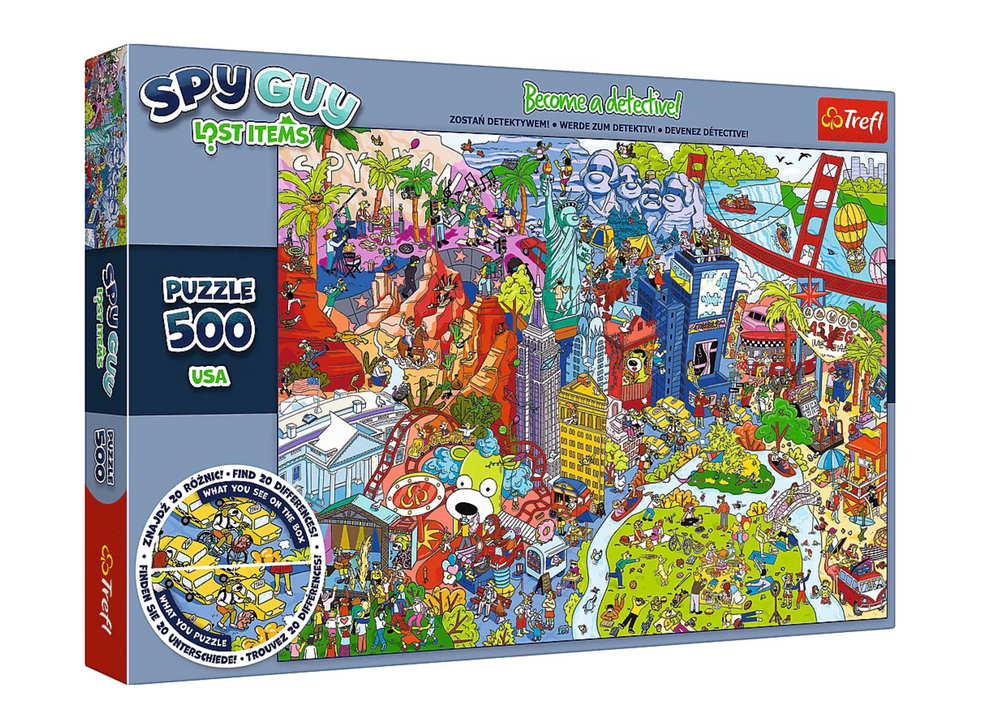 mamido Puzzle Spy Guy Nájdi rozdiely USA 500 dielikov Trefl