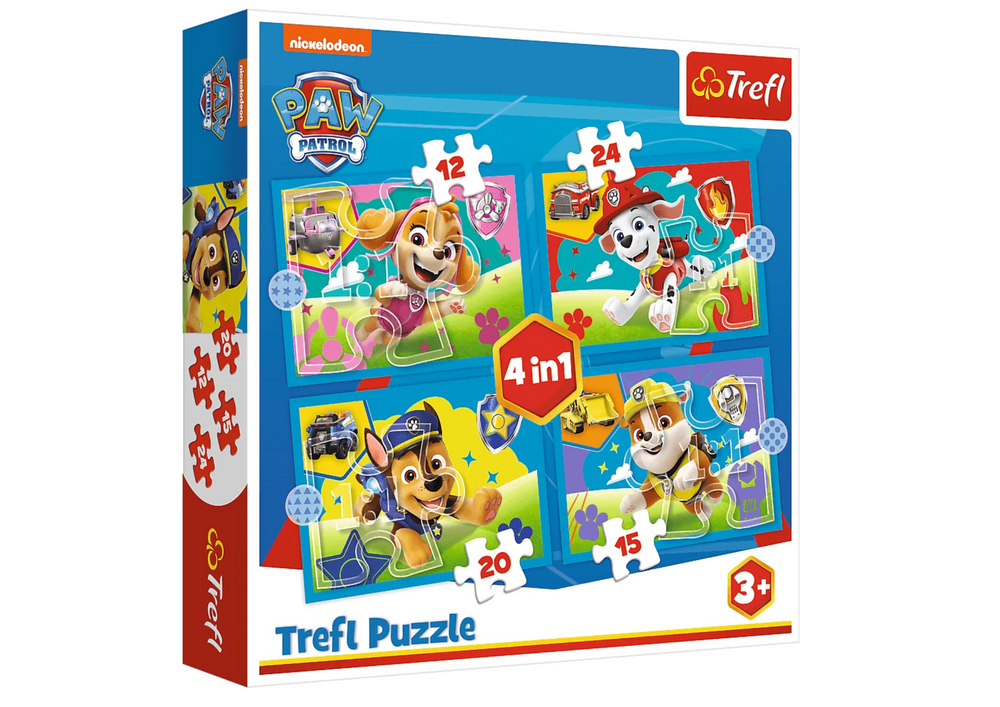 TREFL Puzzle Tlapková patrola Bežiaci psíci 4v1 Trefl