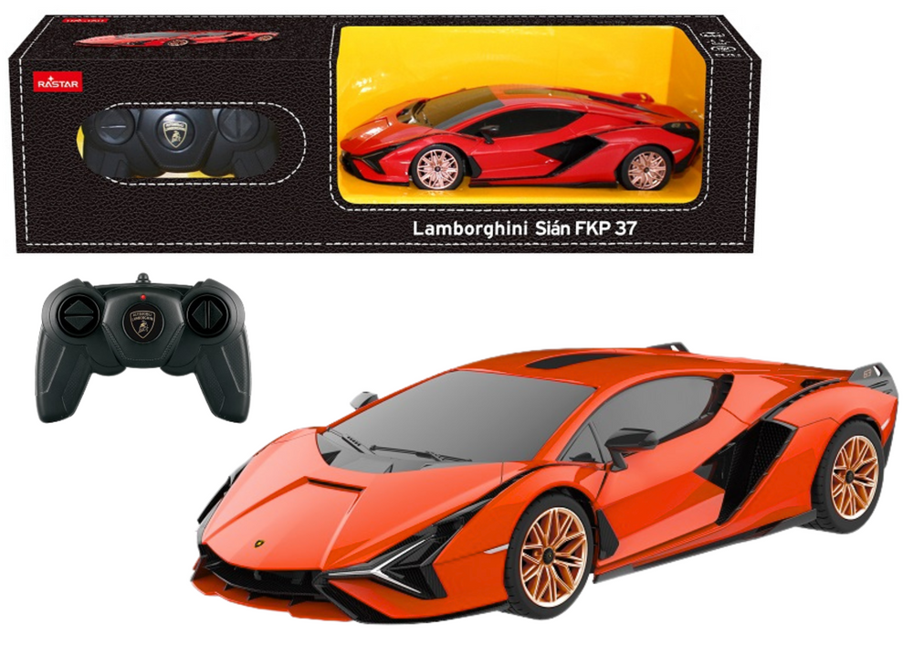 Auto na diaľkové ovládanie R/C Lamborghini Sian 1:24 Rastar oranžové