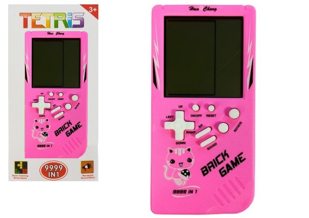 mamido Elektronická hra Tetris Brick Game ružová