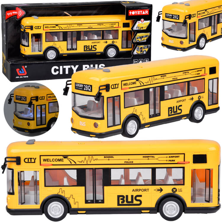 mamido Mestský autobus s otváracími dverami a efektmi žltý