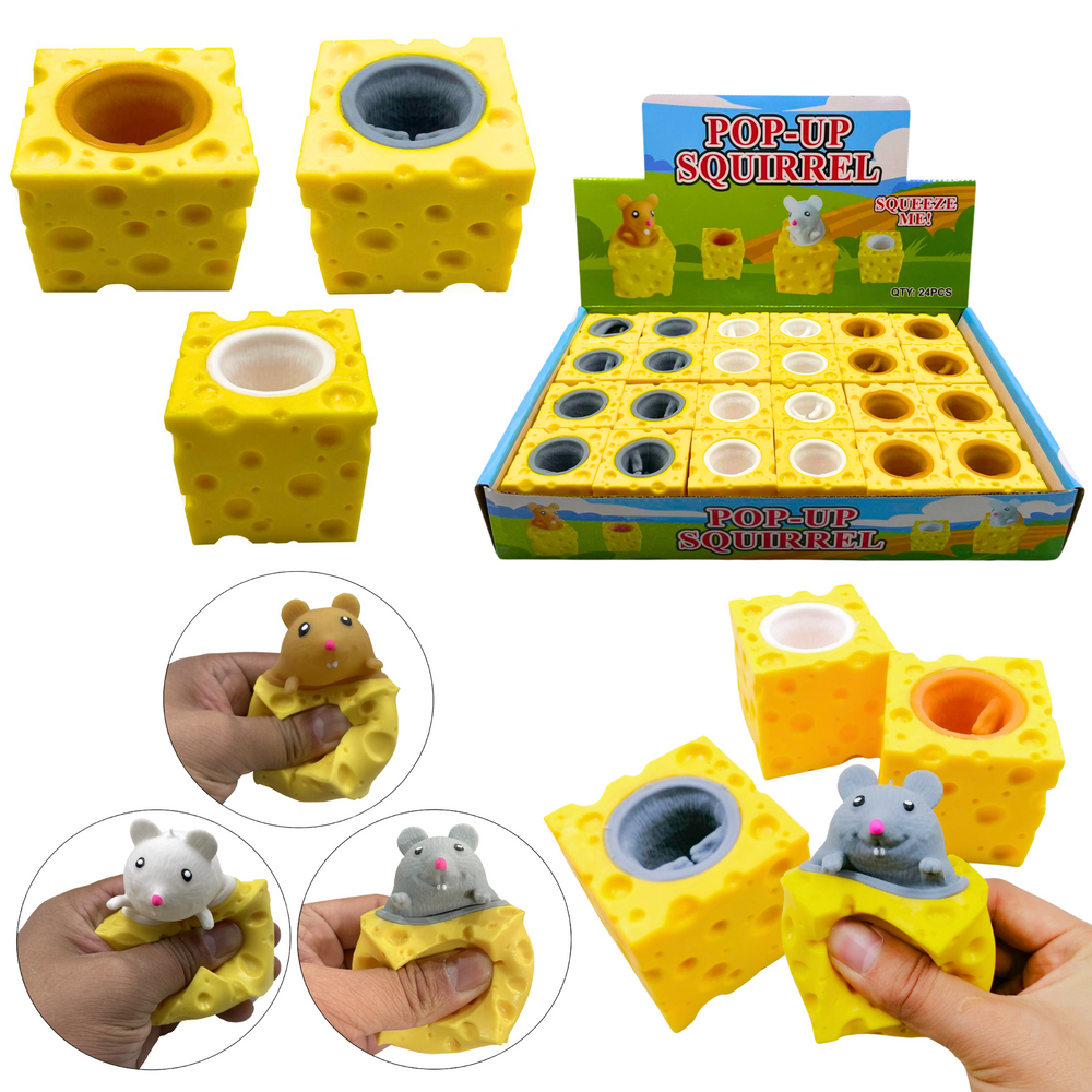 mamido Senzorická hračka Myš v syre squishy