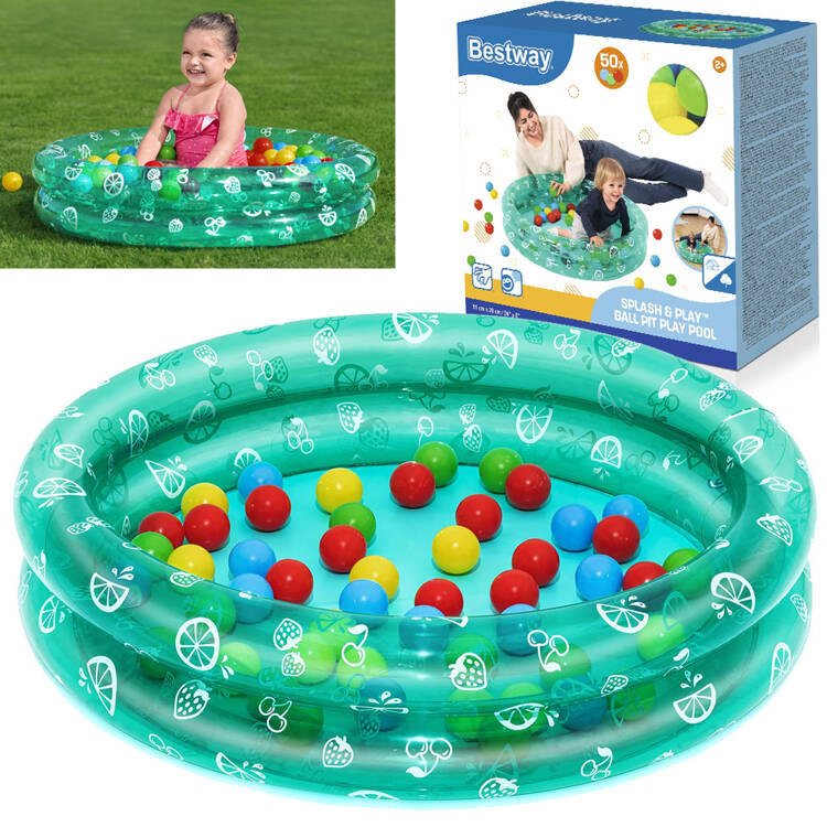 Detský bazén s 50 loptičkami 91 x 20 cm Bestway zelený