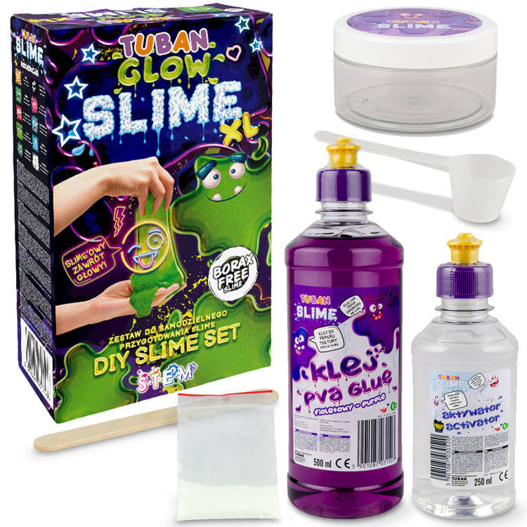 mamido TUBAN Kreatívna veľká sada Slime XL svietiaca