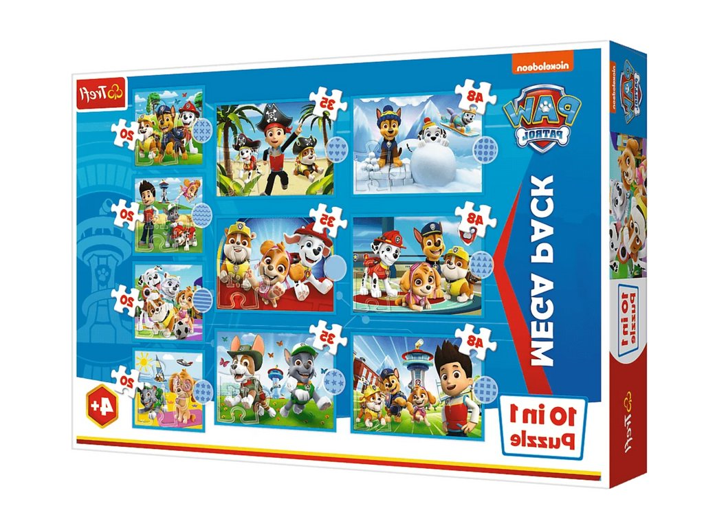 mamido Puzzle Tlapková patrola 10v1 tím Tlapkové patroly Trefl 96001