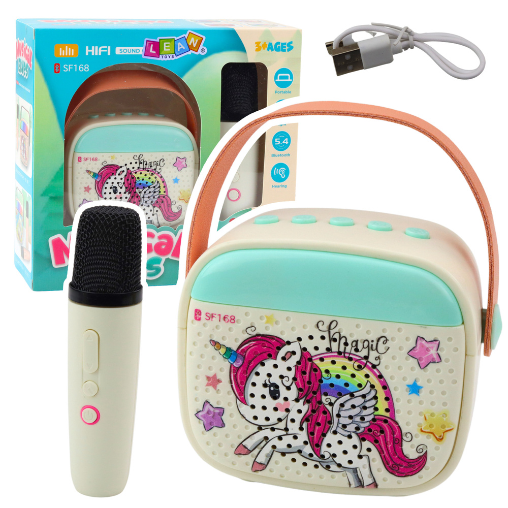 Detská karaoke sada s mikrofónom Bluetooth Jednorožec