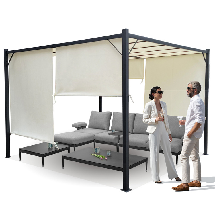 Oceľová PERGOLA na záhradu Para Sole Zona s posuvnou vodotesnou strieškou