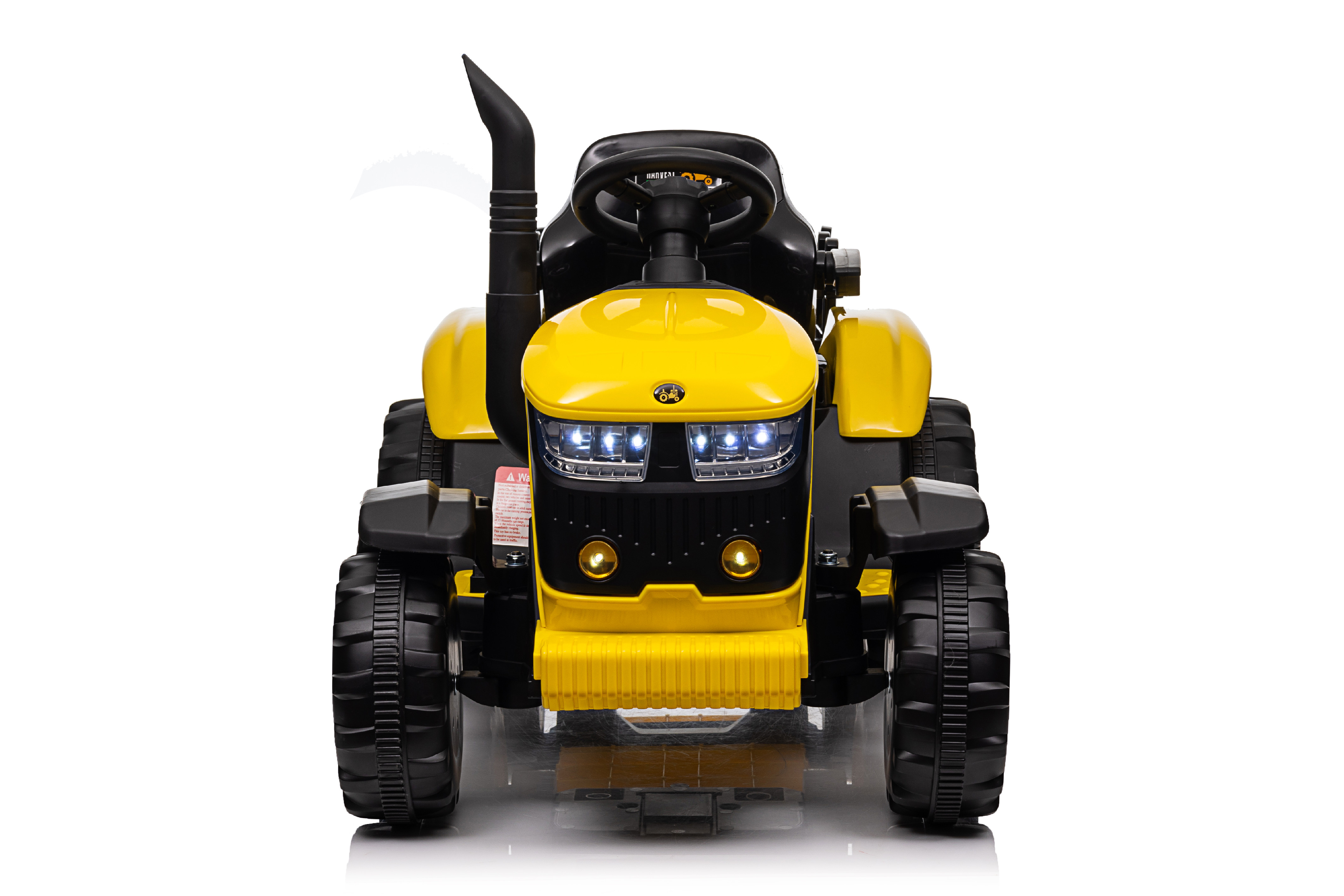 Detský elektrický traktor s vlečkou 12V 7Ah žltý
