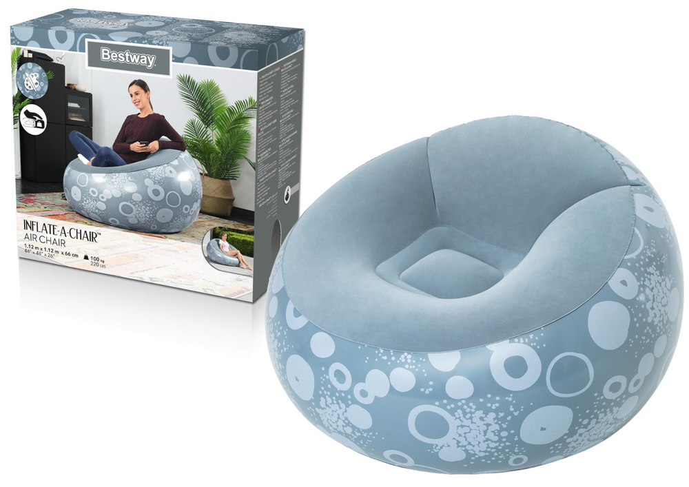 Nafukovacie kreslo Bestway 75052 modré