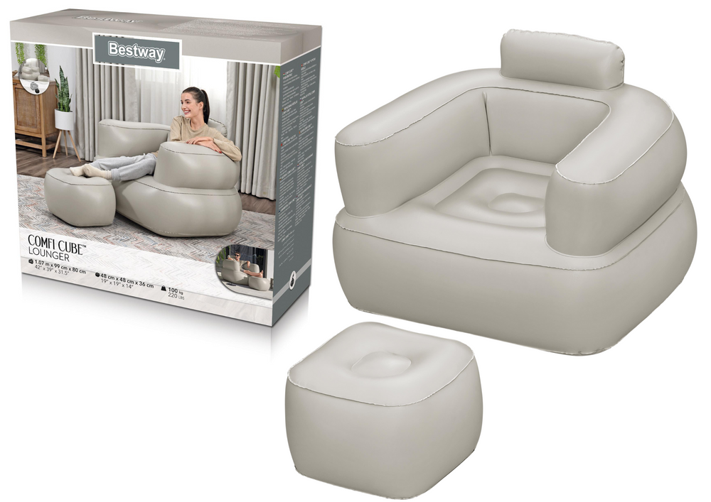 Nafukovacie kreslo Bestway 75137 svetlé
