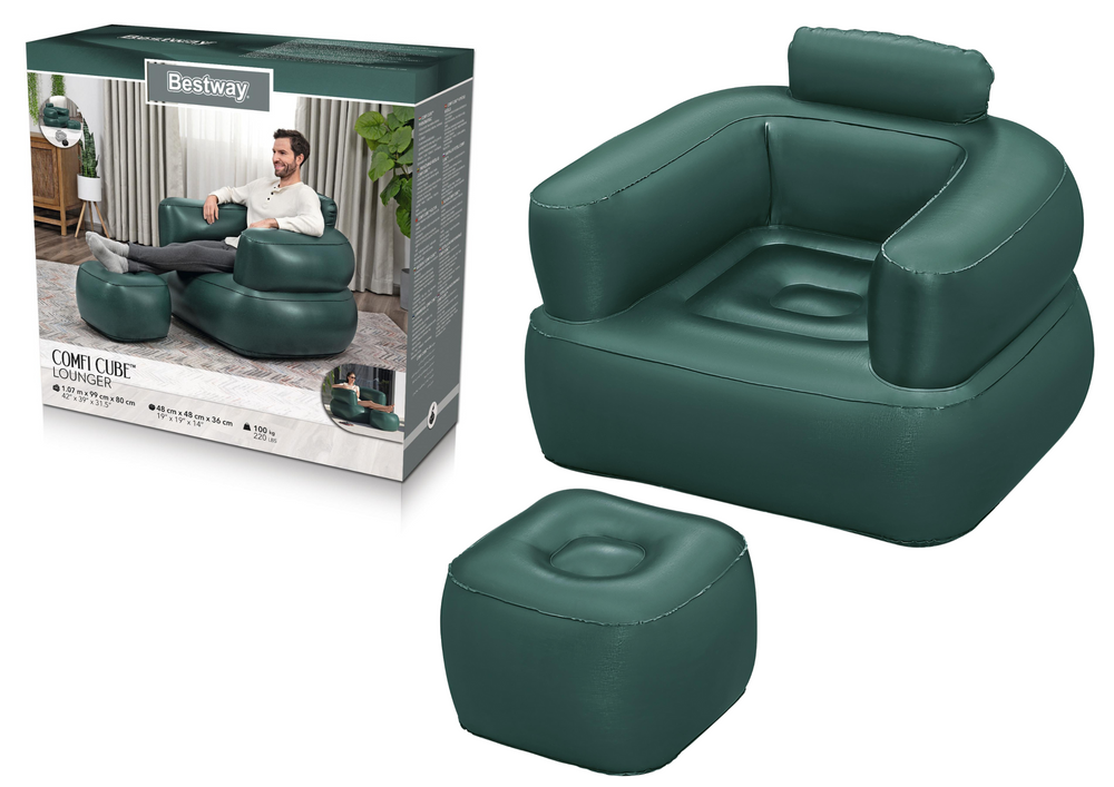 Nafukovacie kreslo Bestway 75137 tmavo zelené