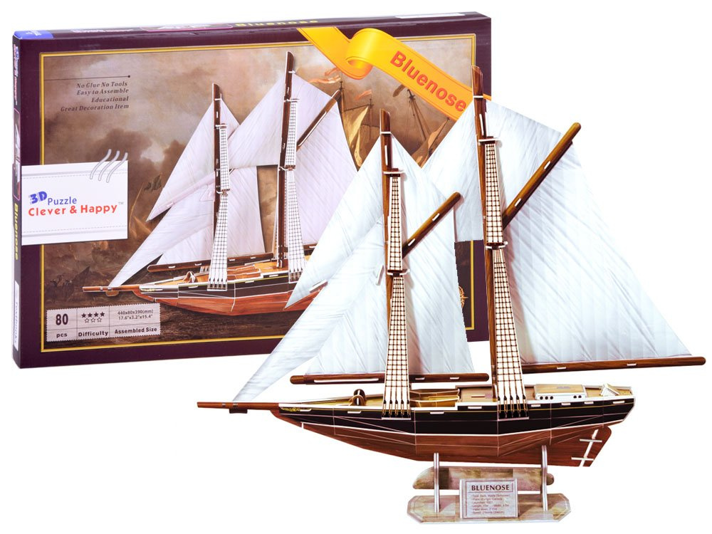 mamido 3D puzzle loď Bluenose 80 dielikov ZA2906