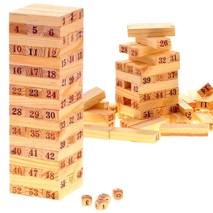 mamido Drevené kocky JENGA KÝVAJÚCE SA VEŽA GR0189