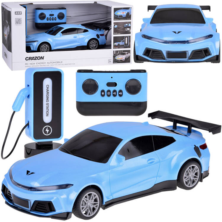 mamido Elektrické autíčko + nabíjacia stanica Farebné svetlá RC0687