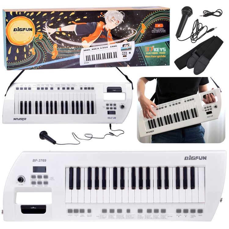 mamido Elektrické piano + mikrofón 37 kláves Nástroj pre deti IN0173