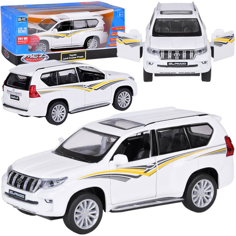 mamido Kovový model auta TOYOTA LAND CRUISER PRADO svetlo zvuk SUV ZA5056