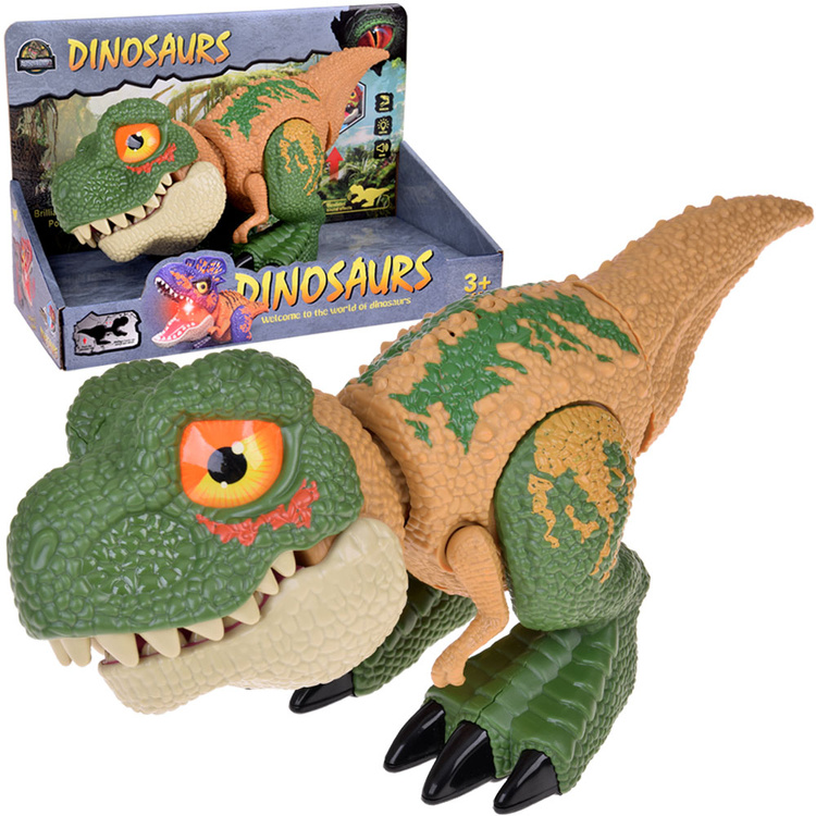 mamido Pohyblivý dinosaurus Tyranosaurus Rex zvuk + svetlo zelený ZA5589