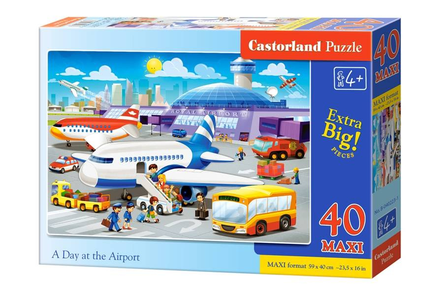 mamido Puzzle 40 dielikov MAXI Deň na letisku