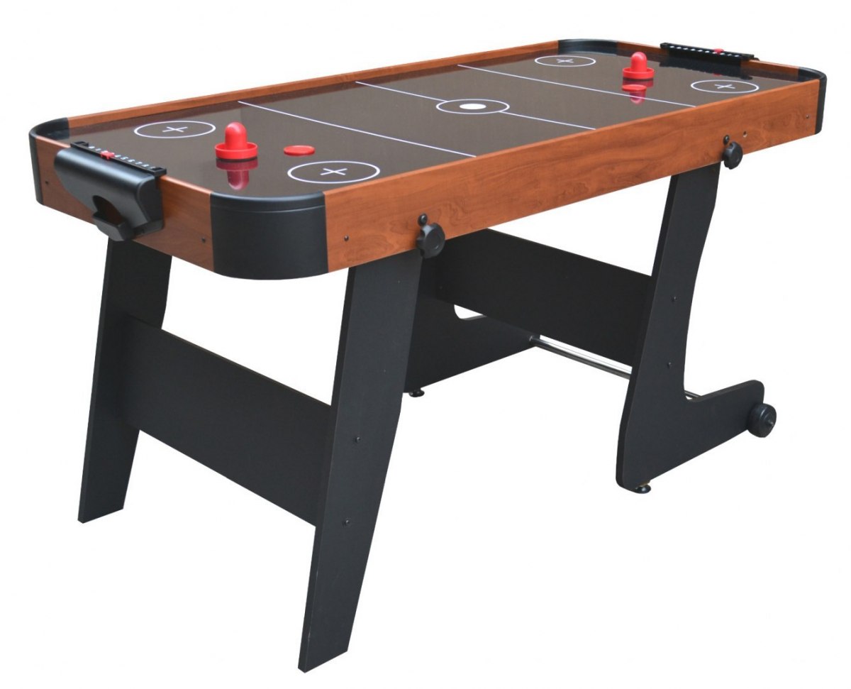 mamido Air Hockey stôl vzdušný ľadový hokej hnedý