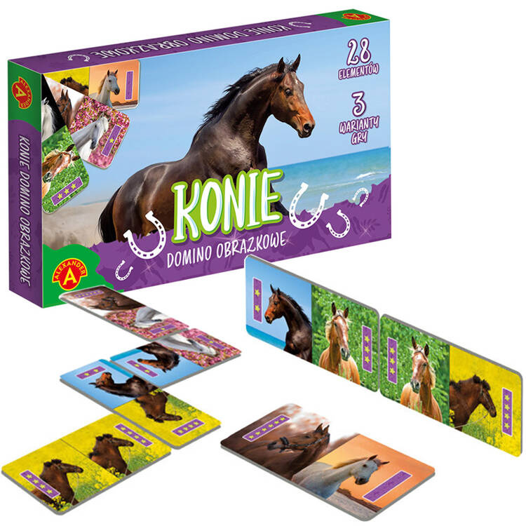 mamido Alexnader Domino obrázkové Kone 3 varianty hry GR0701