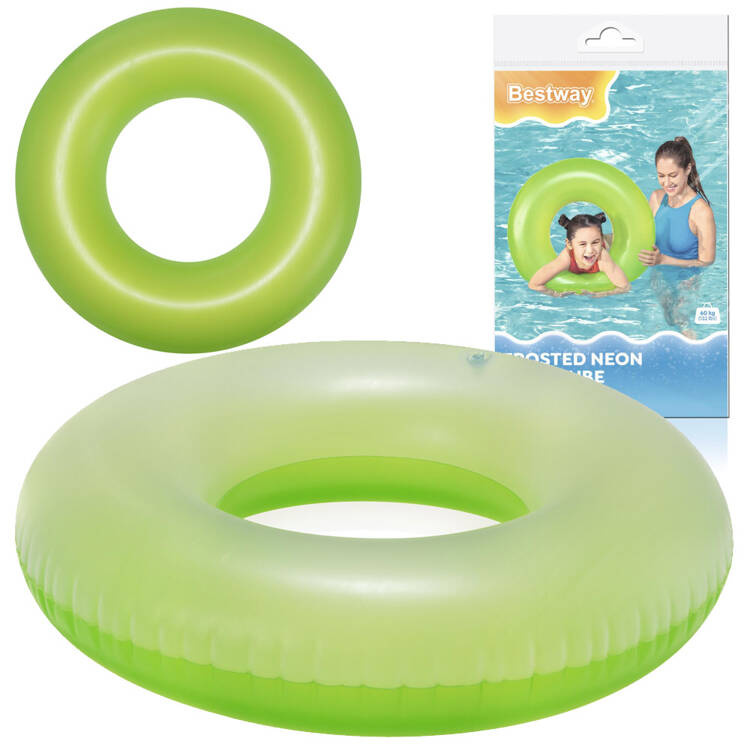 mamido Bestway Nafukovací kruh na plávanie ZELENÝ 76 cm 36024