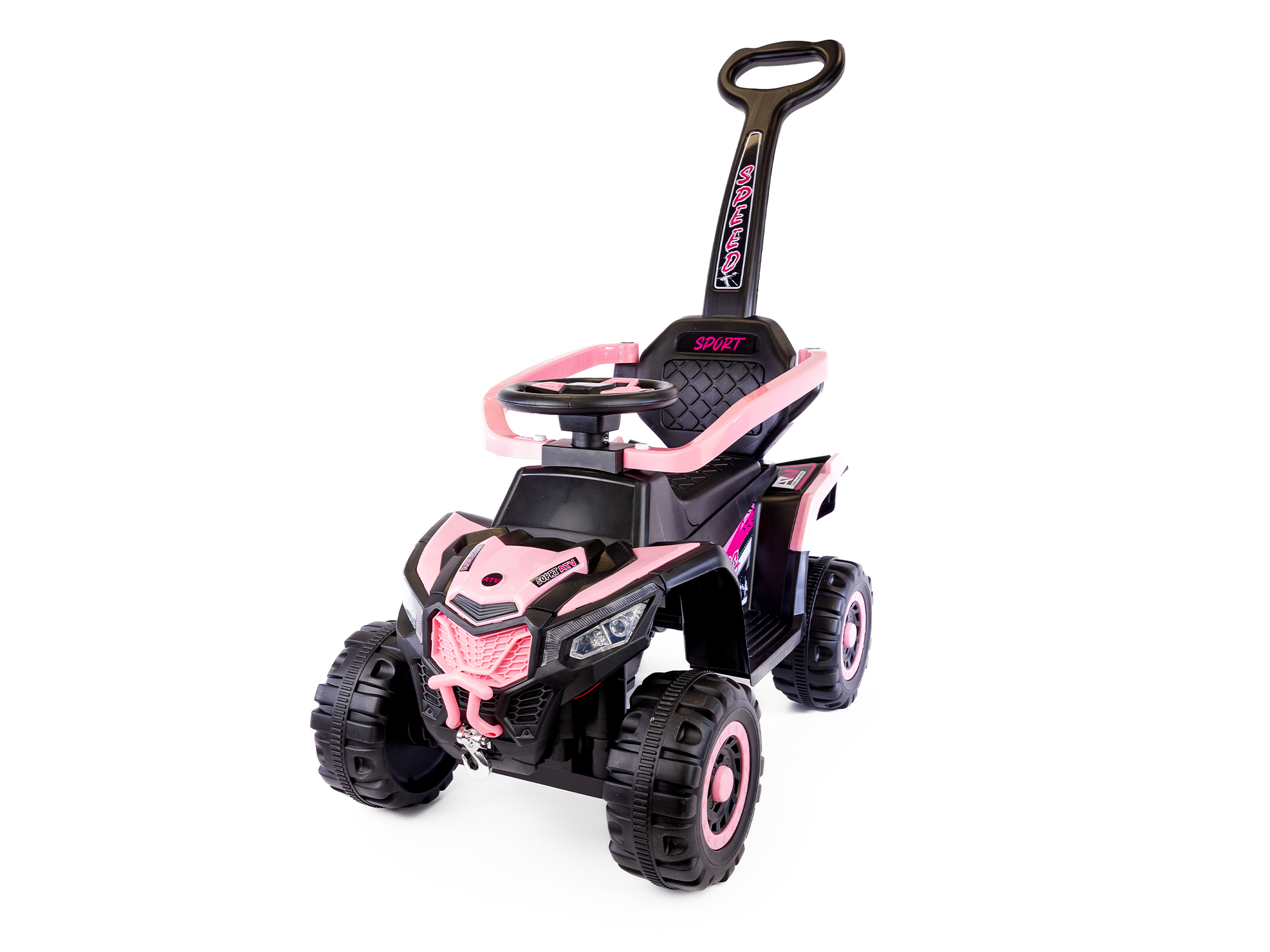Speed MT280 Detské elektrické odrážadlo | autíčko 3v1 s vodiacou tyčou ružové - Použité - S-BJ906-PINK