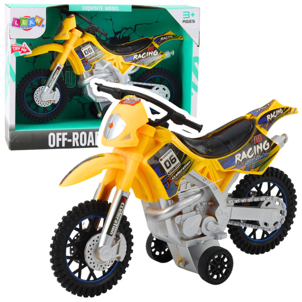 mamido Motorka Crossbike Off-Road s efektmi žltá