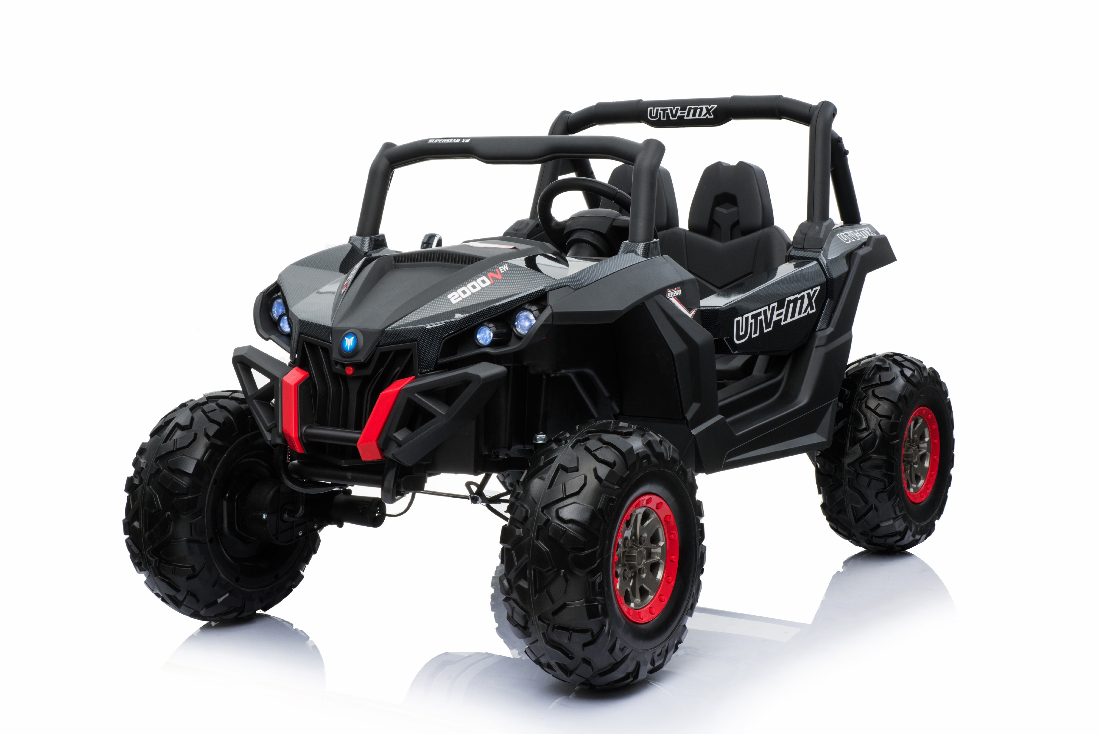 Mamido Mamido Elektrické autíčko Buggy SuperStar 4x4 lakované Black Carbon